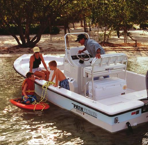 Pathfinder hull designs will give you and your family the historic, comfortable and secure open-water ride Hewes and Maverick made famous.