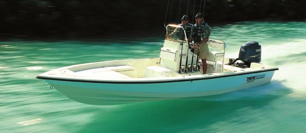 This includes a stepped transom for shallow running, an enormous baitwell, spacious self-bailing cockpit, rod racks and locking rod storage, tremendous dry storage and much more to give anglers and