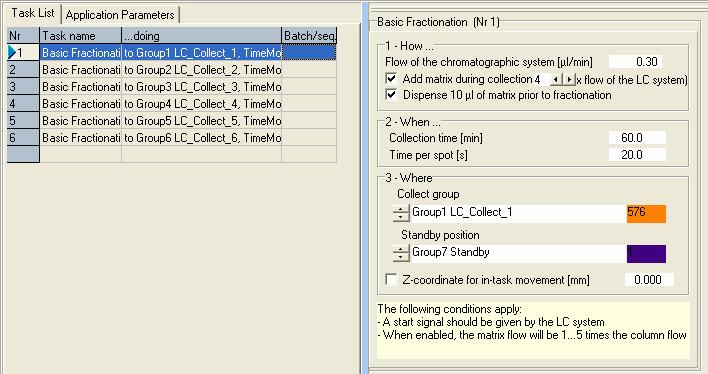 Sequential/Batch Mode Sequence: Starts the sequential execution of tasks. In sequential mode all tasks in the sequence are performed on one spot before moving to the next spot.