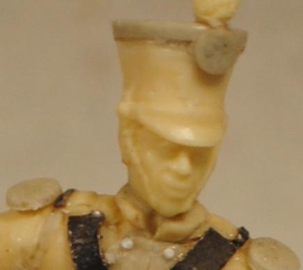 These photos show some generic changes made to many figures. Many were fitted with Hornet heads. The Hornet heads, in 1/35th scale, are the correct size and are very expressive.