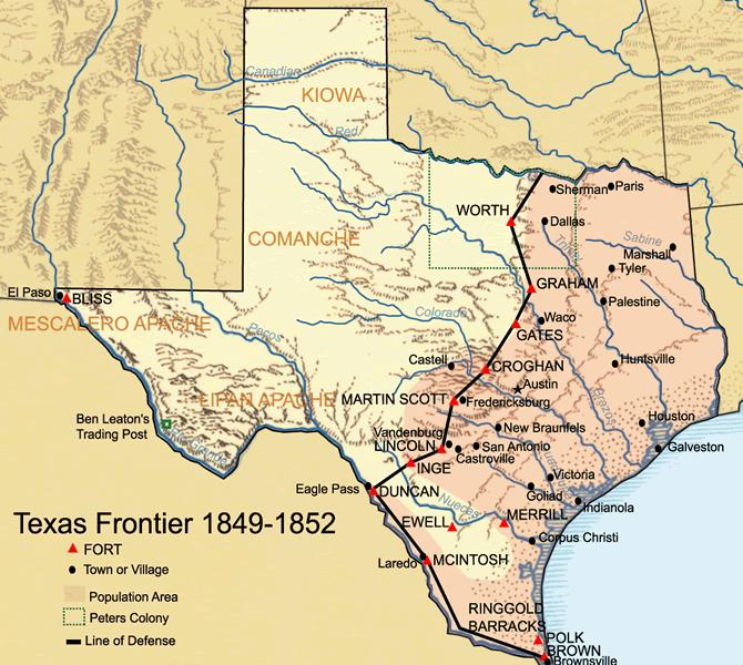 LEQ: From what country did Texas gain its independence? This map shows the present day boundaries of Texas.