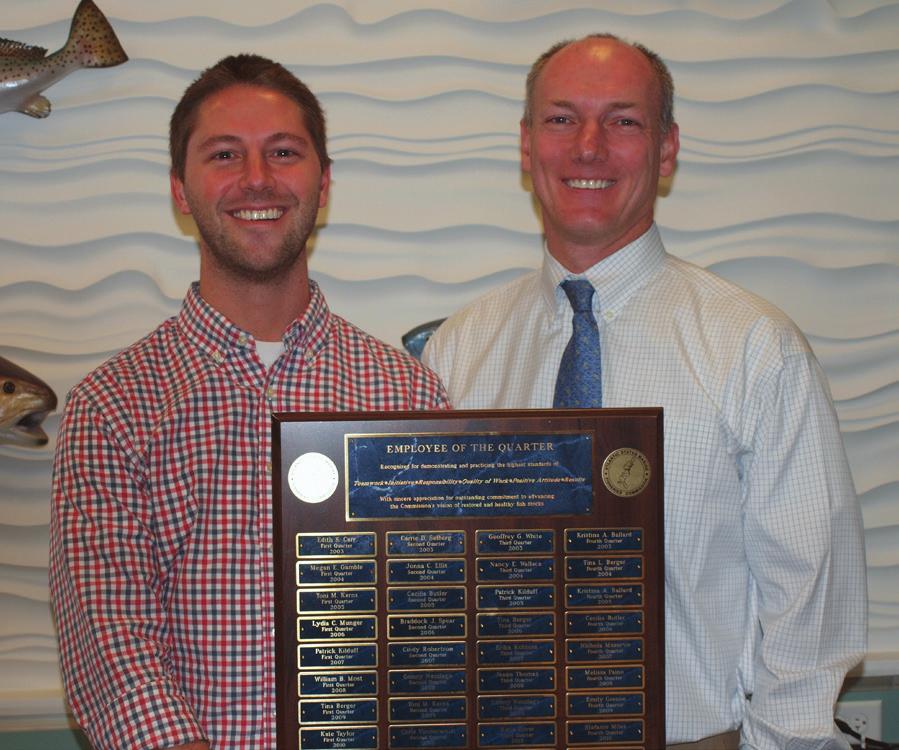 Mike Waine Named Employee of the Quarter In the four years since Mike Waine joined the staff he has significantly contributed to the Commission s fisheries management program, advancing the