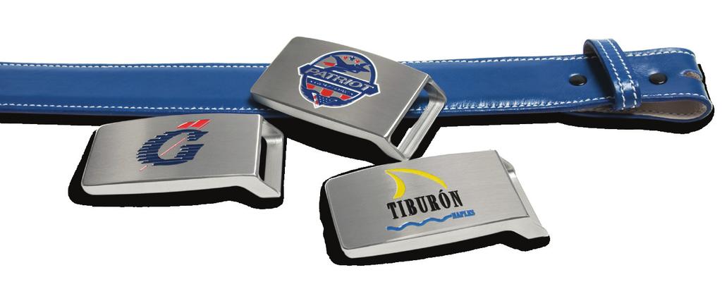 The buckle is the perfect customized product to display your club, company, or event logo.