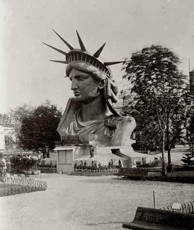 Liberty s bust on display in Paris.