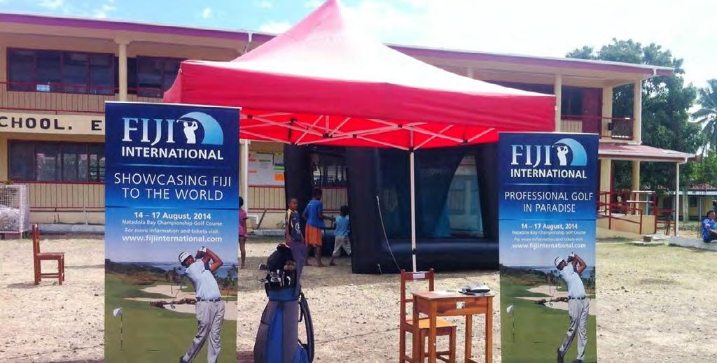 Whilst golf had not previously been involved in these days, the Fiji International provided opportunity for involvement. More than 40 kids in the northern town of Tavua gave golf a go on the day.