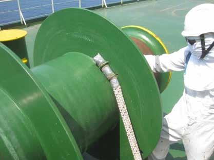 ATTACHING LINE TO A WINCH DRUM There are various methods of attaching a line to a winch drum: using a wedge or plug and set-screw in the main body of the drum, or using a U bolt through the side of