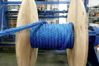 WINDING ONTO A WINCH CROSS WINDING: When the rope is placed under load it can dive, or push into, the previously wrapped level below it.