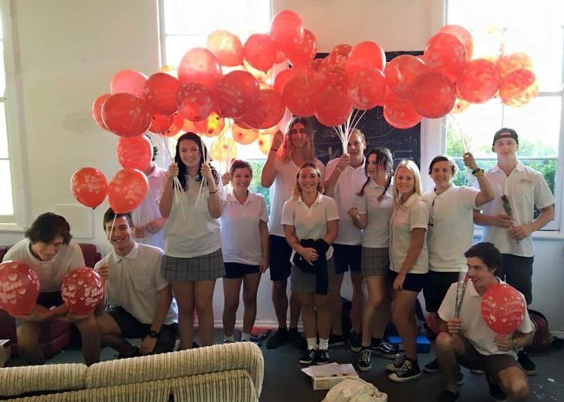 The balloons and roses brought some vibrant colour to the school day and added some welcome dollars to the Year 12 social fund coffers.