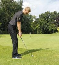 It may help the pupil to withdraw the left foot slightly if they are struggling to strike the ball correctly or are unable to turn through to the target.
