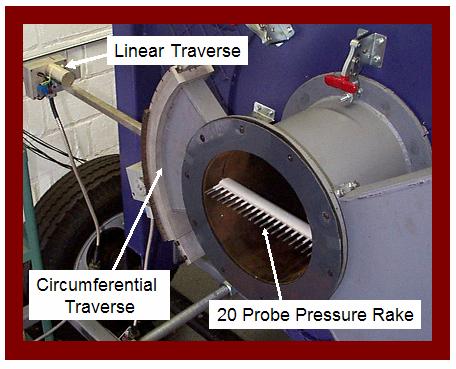 Figure 3.5 20 Head Total Pressure Probe Rake Following the inlet duct is the measurement duct which houses the total pressure measurement probes.