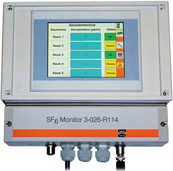 Central monitoring and indication of measuring values 3-026-R114 Network Monitor The Network Monitor is the central control unit from up to five Air Sensors to be connected.
