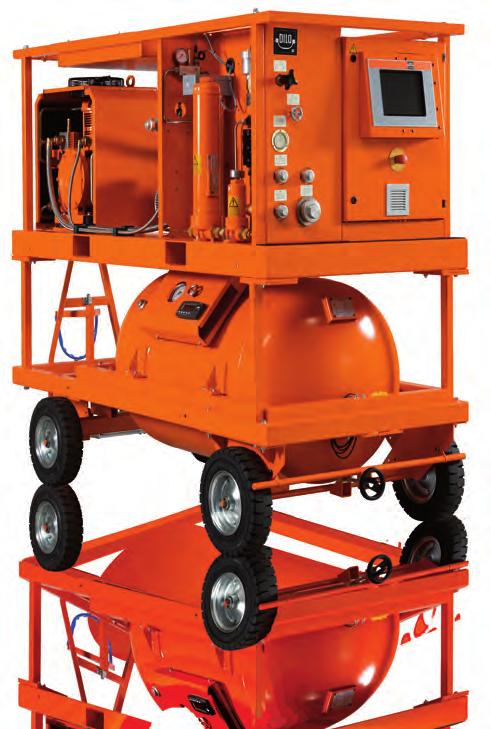 L170R01 gas service cart Mounted on a pressure tank / stowage L170R01 with 5 -bottles L170R01 with 600 l pressure tank Optional