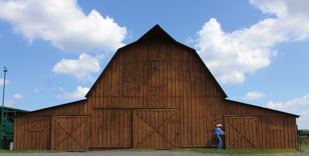 This barn is located at the A Bar Ranch headquarters in Claremore, Okla. (Photo by Laci Jones) Ranch their own replacements and for auction to the public.