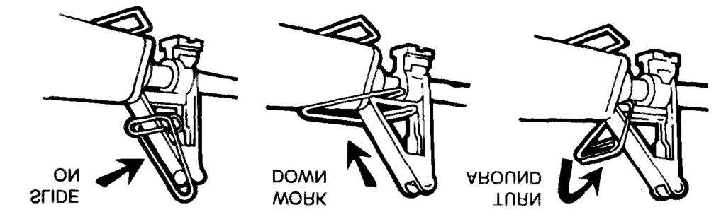 4 Attach clamp as shown.