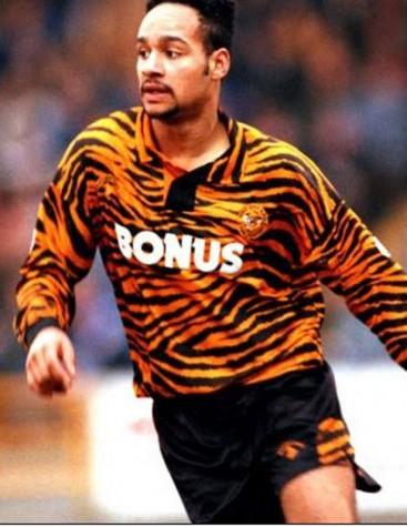 Soccer- Hull City Throwback Tiger Skin Jerseys: In 1992, Hull City s new jerseys, meant to portray the intimidation and ferocity of a tiger, ended up looking more like a silk women s bathrobe.