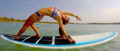 photos of you floating on a board and practicing yoga on the ocean?