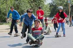 Since 2007, Skateistan has marketted its own merchandise worldwide, and in 2010, co-produced the documentary feature Four Wheels & A Board in Kabul.