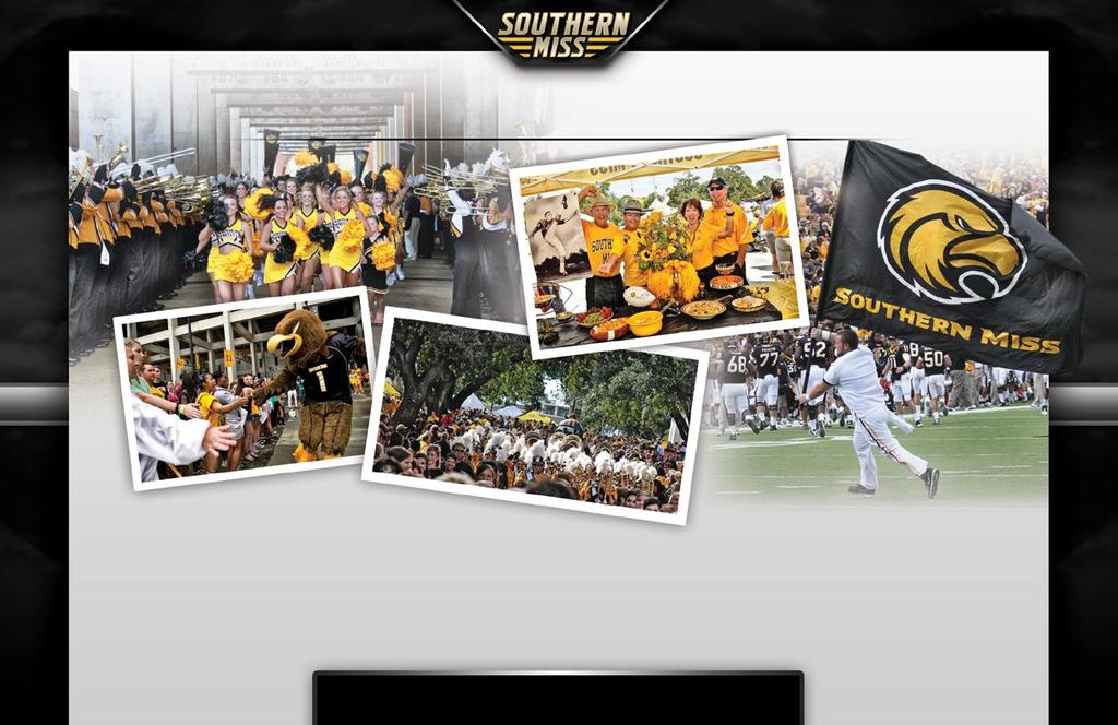 GAME DAY TRADITIONS FRIDAY NIGHT AT THE FOUNTAIN, THE SOUTHERN MISS PEP RALLY This campus and community-wide traditional event takes place on Friday evenings before home games at the Centennial Lawn.