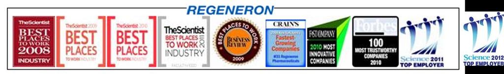 clinical development In 2012, Regeneron was Rated #1 among all global