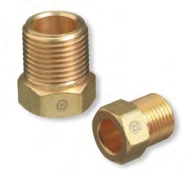 INERT ARC FITTINGS FOR MIG/TIG TORCHES INERT ARC NUTS, BRASS (TIG) Pressures to 200 PSIG (1400 kpa) AW-10A PART NO.
