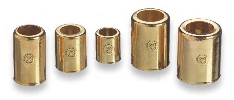 BRASS HOSE FERRULES PART INSIDE RECOMMENDED 5111-A DIE NO. DIAMETER LENGTH HAND CRIMP TOOLBRASS HOSE PLAIN FERRULESRIBBED Listed By Size In Inches * Smallest To Largest ID 6231.