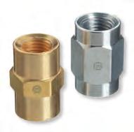 PIPE THREAD FITTINGS PIPE THREAD ADAPTORS, FEMALE TO MALE To 3000 PSIG (20,700 kpa): PART NO. DESCRIPTION MATERIAL LENGTH HEX BA-4-2HP 1/4" NPT x 1/8" NPT Brass 1.