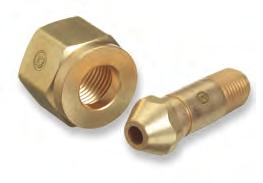 750-14 NGO, RH Female CGA-280 283 Nipple Brass, 1/4" NPT, 2" Long CGA-280 CGA - 296 FOR INDUSTRIAL MIXTURES OF OXYGEN: 29-2 Nut Brass,.