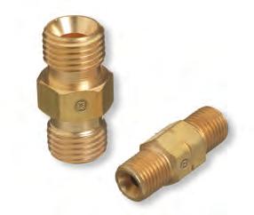 A, B, C, & D SIZE FITTINGS REGUL ATOR OUTLET BUSHINGS (ADAPTORS) Pressures to 200 PSIG (1400 kpa) 32 33 142 143 PART NO. DESCRIPTION MATERIAL MALE NPT TO OXYGEN RH * MALE NPT TO ACET./F.