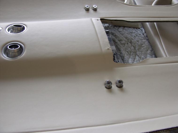 Drill or machine 7/16 inch diameter holes in headliner to accommodate the oxygen ports.
