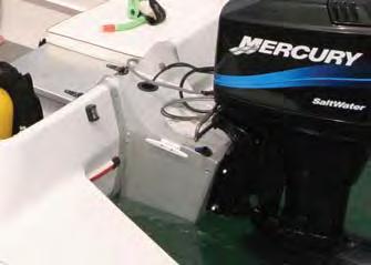 9m 75hp - 120hp Hull weight 569 kg Freeboard 600 mm Deadrise 18 7 persons Fender Strip Outboard Bracket/Battery Box Towing Eye Foam Anchor Cleat Grab Handles
