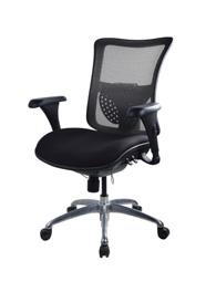 75" ENGAGE Backrest tilt angle adjustment at 90º, 100º, and 110º Ratchet back (*Height increases by 3") Dark gray mesh seat and back Spacious Mid Back Task 24.