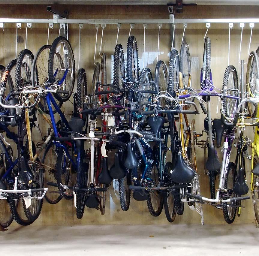 9 bikes to be securely stored in an