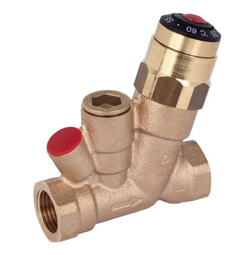 Function When decreases the water temperature below the set point value, the thermo-element will open the valve and allow more flow in the circulation pipe.