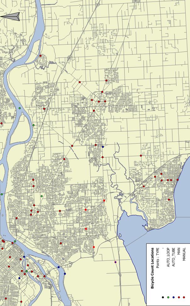 D7. Bicycle Count Locations by
