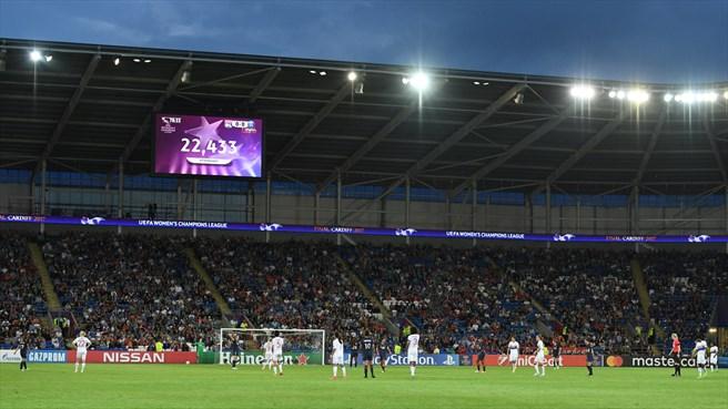 and who pooled their information and observations at the first UEFA Women's Champions League final to be played in Cardiff, two days before the final of the equivalent men's tournament.