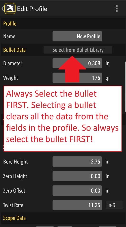 Gun Profile Management Gun Creation/Deletion You have the ability to create, store, upload, and download profiles to the Kestrel device.