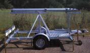 Standard trailer specification Fully galvanised, two wheeled trailer complete with: Mast tilting frame (with winch where necessary) Aluminium chequer plate deck Telescopic outriggers with wind-down