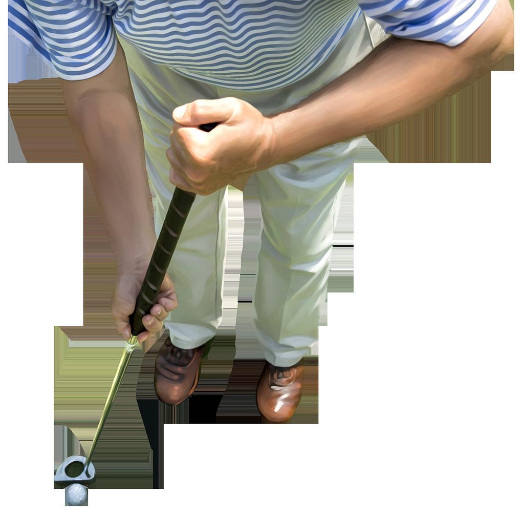 To avoid all doubt, a player who chooses to rest one or both forearms against the body during the stroke should also grip the club with the hands generally