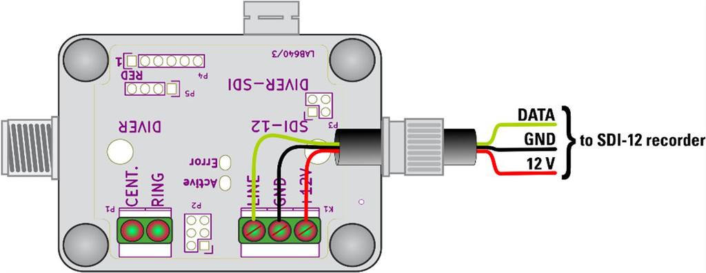 2.2 Installation Connect the Diver-SDI to a Diver through a Diver communication cable (AS2xxx). Connect the Diver communication cable to the Diver-SDI by attaching it to the M12 connector.