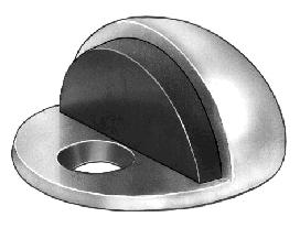 CHROME 1 EACH 234W US26D DULL CHROME 1 EACH DOME DOOR STOPS Outside Diam: 1". Projection: 1/2".
