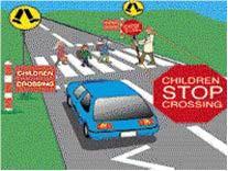 [151] When driving near children, playing or walking near the edge of the road, you should - (a) Blow your horn and continue at the same speed. (b) Drive close to the children so they will see you.