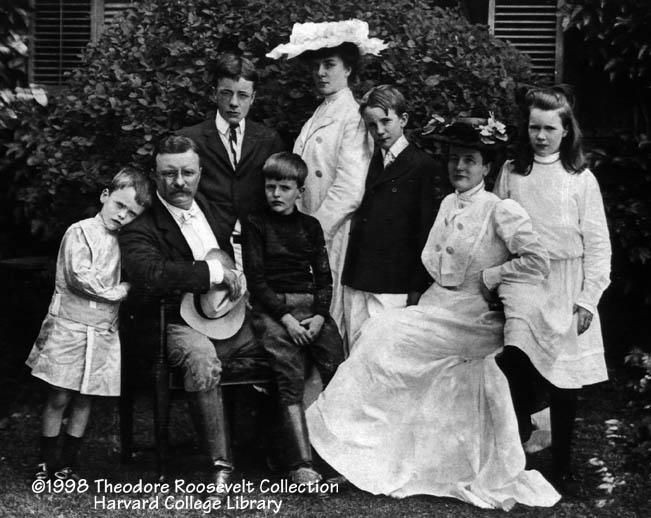 Early Presidential Years Family picture at Sagamore Hill in Oyster Bay