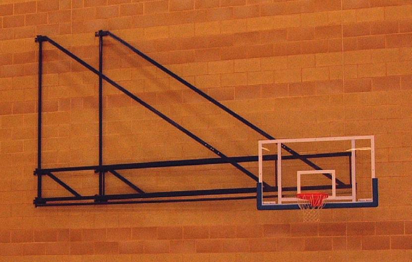 Basketball goals can be installed to close either to the left or right and can be projected up to 4.