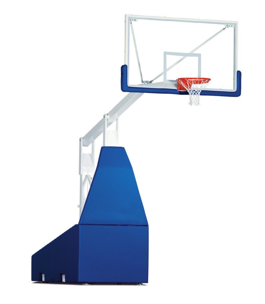 BASKETBALL PORTABLE GOALS 5 CLUBMASTER BASKETBALL GOALS BBGCLB FIBA approved level Projection of 50mm Fitted with tempered glass backboard, unidirectional breakaway ring and anti-whip