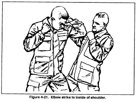 The attacker on the right throws a punch (Figure 4-22,
