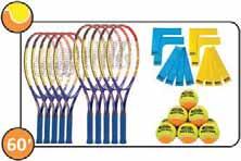 Kids Jr. Racquet 23 (6) Quick Kids Jr. Racquet 25 (6) Quick Kids 60 Orange Felt Balls (12) Gamma Mini Court Lines (12) First Set Jr.