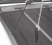 Ensure none of the rigging is tangled then attach the forward trapeze wires to the respective front beam shockcords figure 28 figure 29 13.