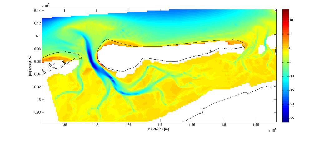 Figure 2.2 bathymetry of Ameland and surrounding area 2.2 Overview of nourishments Several nourishments have been placed at the Ameland coastline. Figure 2.3, Figure 2.4 and Figure 2.