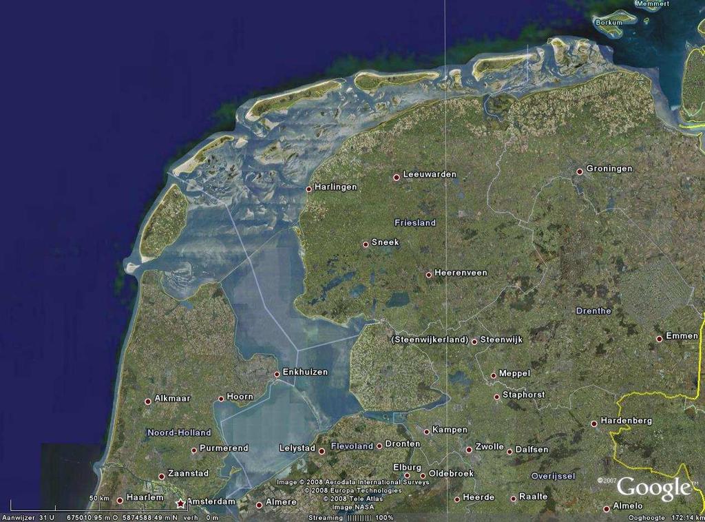 2 Area description 2.1 The island coast The Island of Ameland is in the eastern part of the Wadden Sea. The location is shown in Figure 2.1. Ameland has a round head in the west with a long tale.