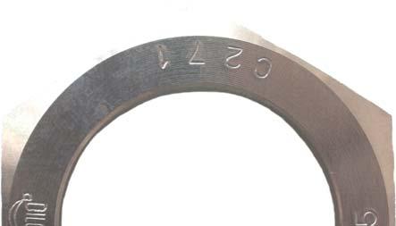 General Marking / Identification On the face of the clamping nut the